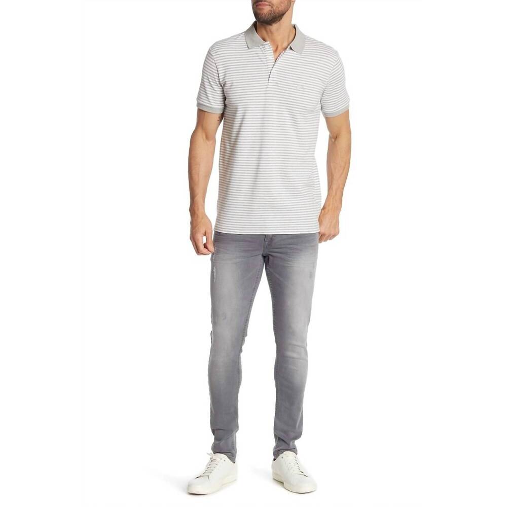 NEW LINDBERGH 5-pocket stretch jeans in cement grey